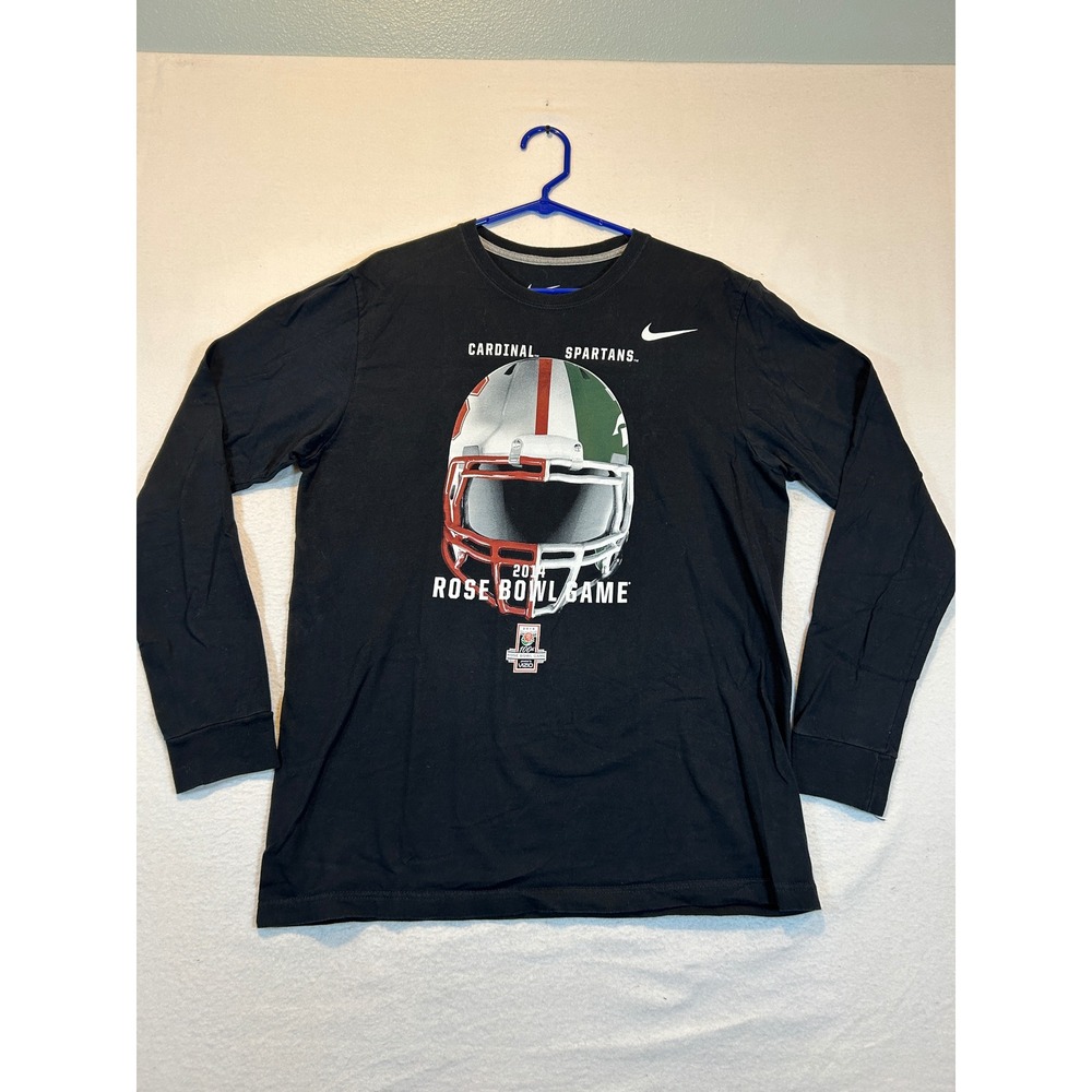 Nike 2014 Rose Bowl Game Shirt Mens Large Stanford Cardinal Michigan State Black